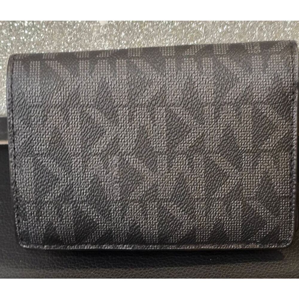 Michael Kors Jet Set Medium Fold-Over Logo Wallet - Picture 8 of 13